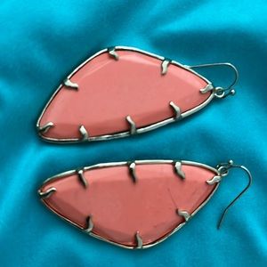 Coral Kendra Scott earrings